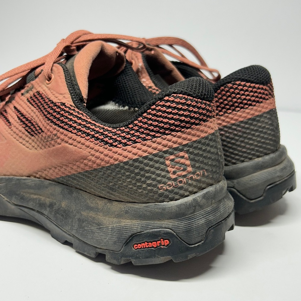 Salomon Trail Running Shoes Terracotta Pink Womens Size 7 Contagrip 413845 - Picture 5 of 8